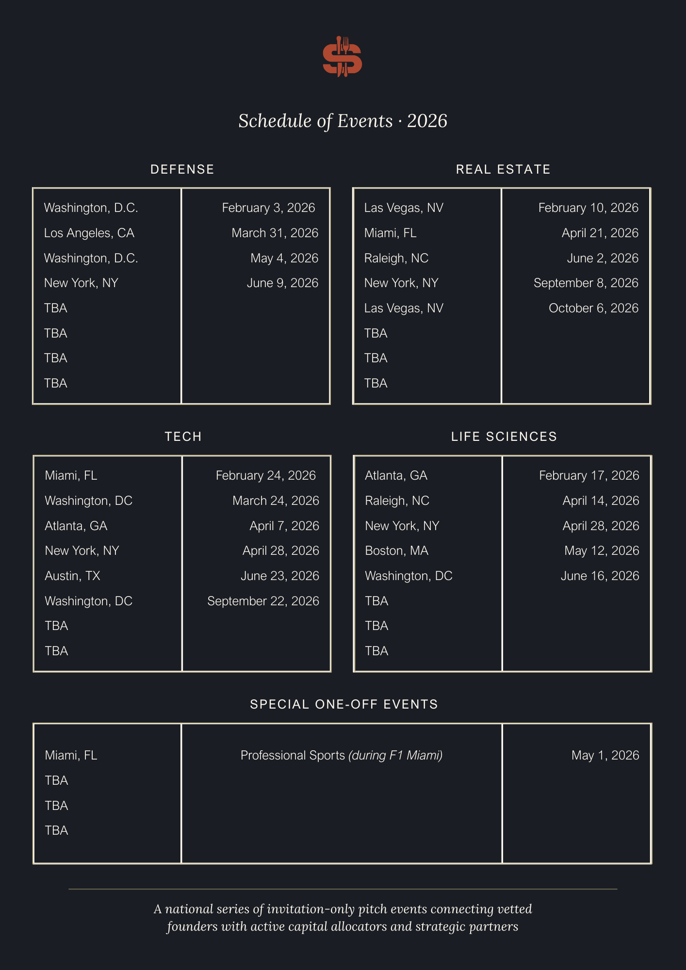 S2T - Calendar of Events 2026